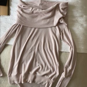 Michael Stars light pink pullover w cowl neck XS